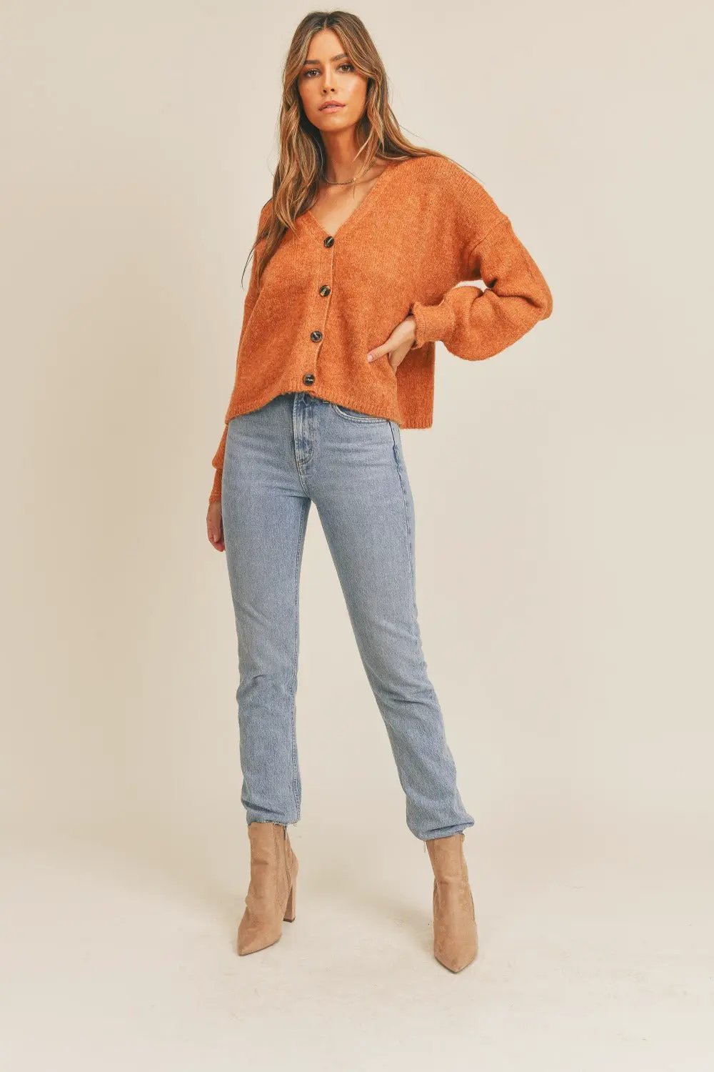 MABLE Long Sleeve Button Down Sweater Cardigan - Image 5