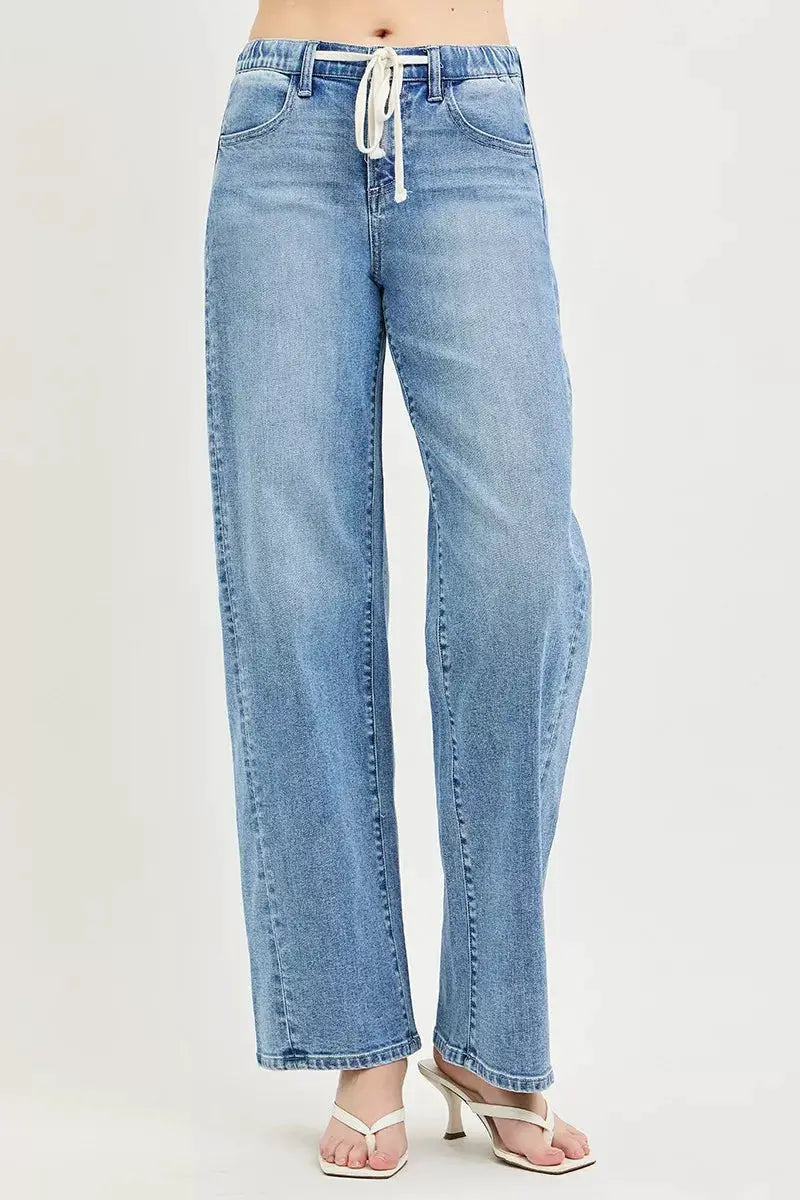 RISEN Relaxed Fit Drawstring Waist Jeans - Image 2