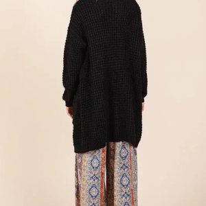Mittoshop Open Front Long Sleeve Longline Cardigan - Image 2