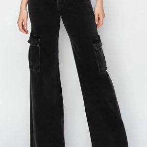 Risen Full Size High Rise Wide Leg Cargo Jeans - Image 5