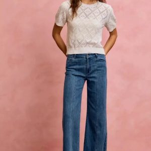 SO ME Seam Detail Mid Rise Stretch Denim Jeans - Image 10
