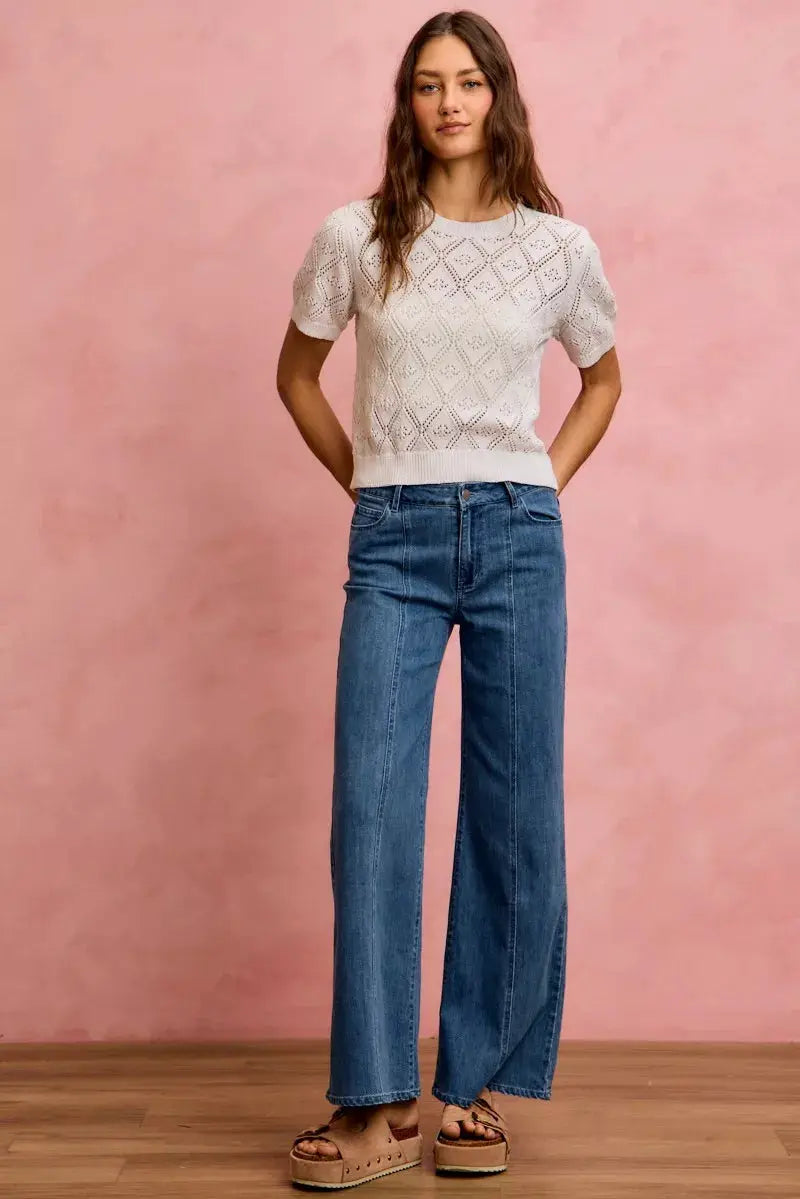 SO ME Seam Detail Mid Rise Stretch Denim Jeans - Image 10