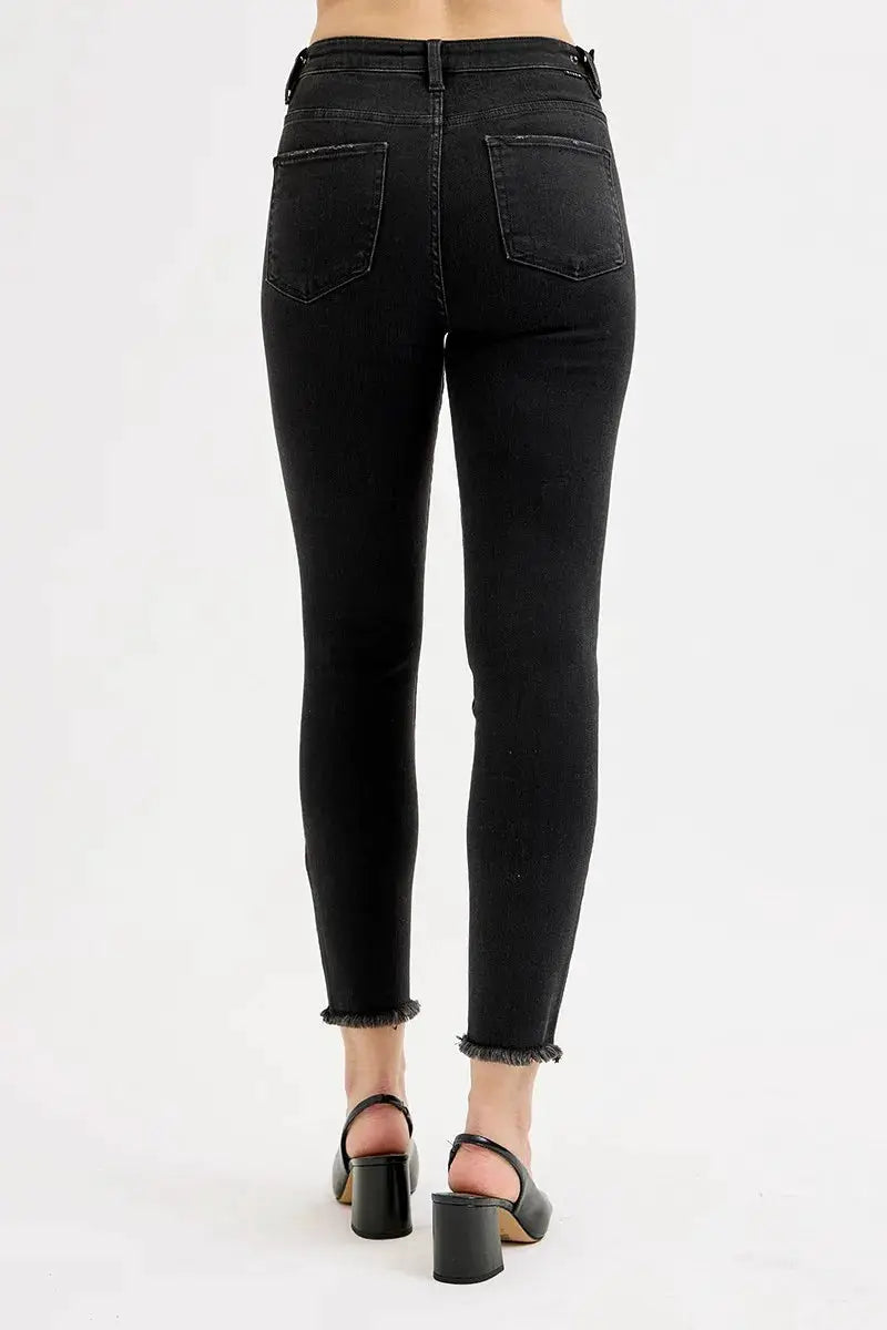 RISEN Full Size Tummy Control High Rise Adjustable Waist Skinny Jeans Plus Size - Image 5