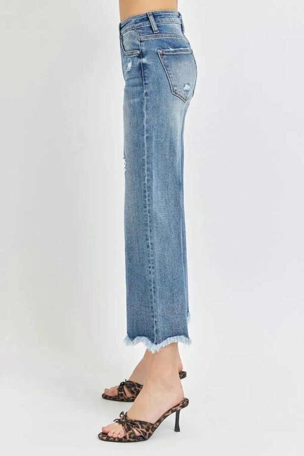 Risen High Rise Cropped Flare Jeans