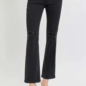 RISEN Full Size High Rise Wide Waistband Ankle Bootcut Jeans - Image 5