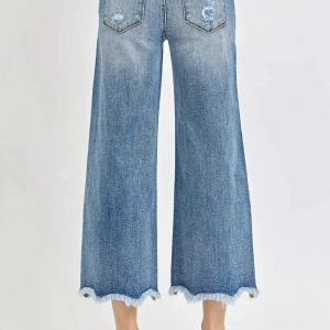 Risen High Rise Cropped Flare Jeans - Image 2