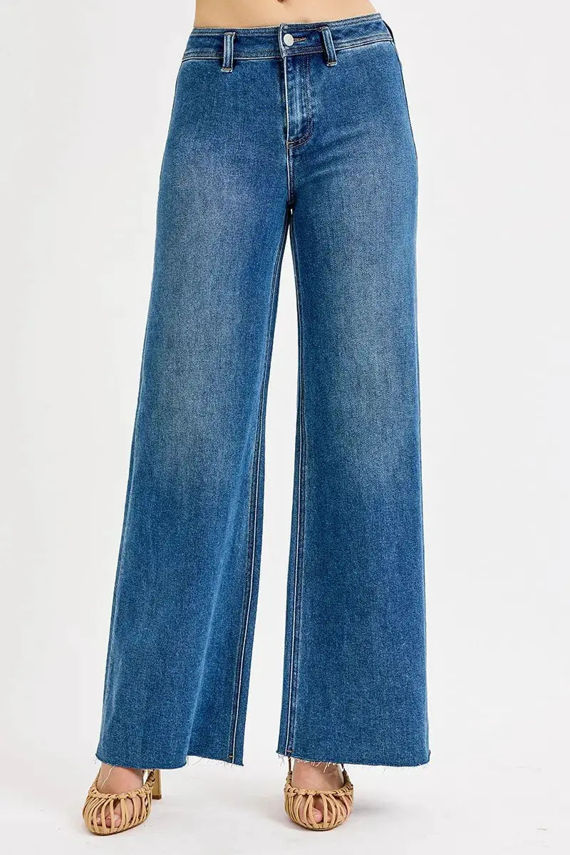 RISEN High-Waisted Wide Leg Jeans - Image 1