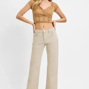 RISEN Full Size Tummy Control Mid Rise Ankle Straight Jeans Plus Size - Image 6