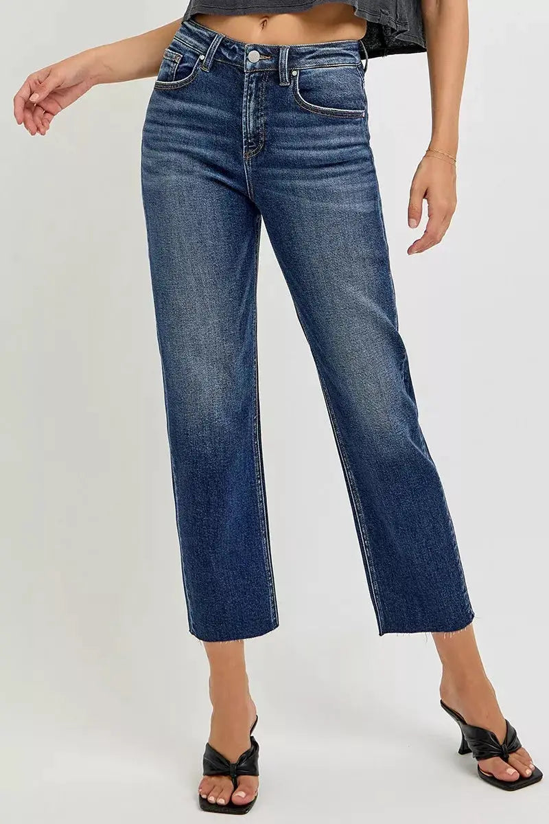 RISEN High Rise Slim Barrel Jeans - Image 2