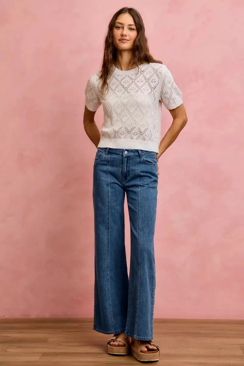 SO ME Seam Detail Mid Rise Stretch Denim Jeans - Image 11