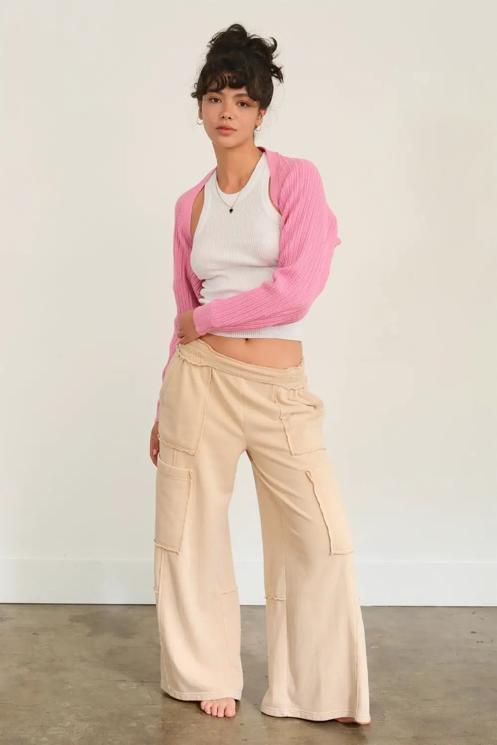 HYFVE Ribbed Knit Bolero Cardigan - Image 4