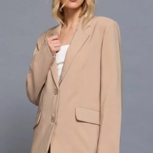 Long slv front button closure blazer - Image 3