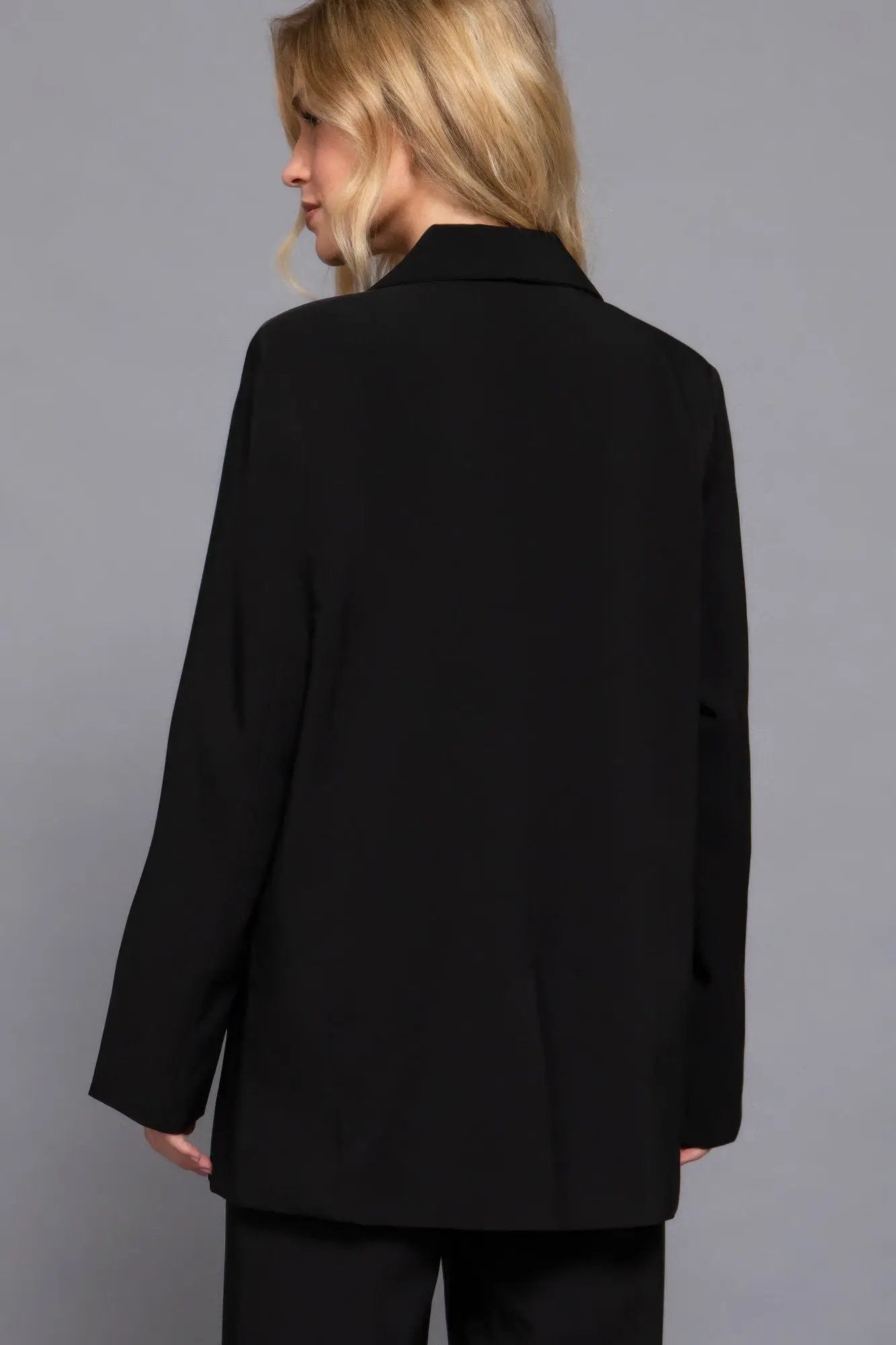 Long slv front button closure blazer - Image 6