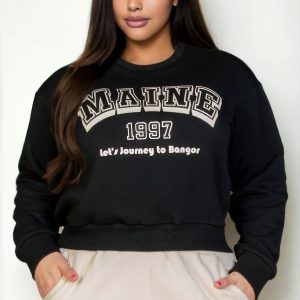 Plus Size Graphic Drop Shoulder Sweatshirt - Image 1