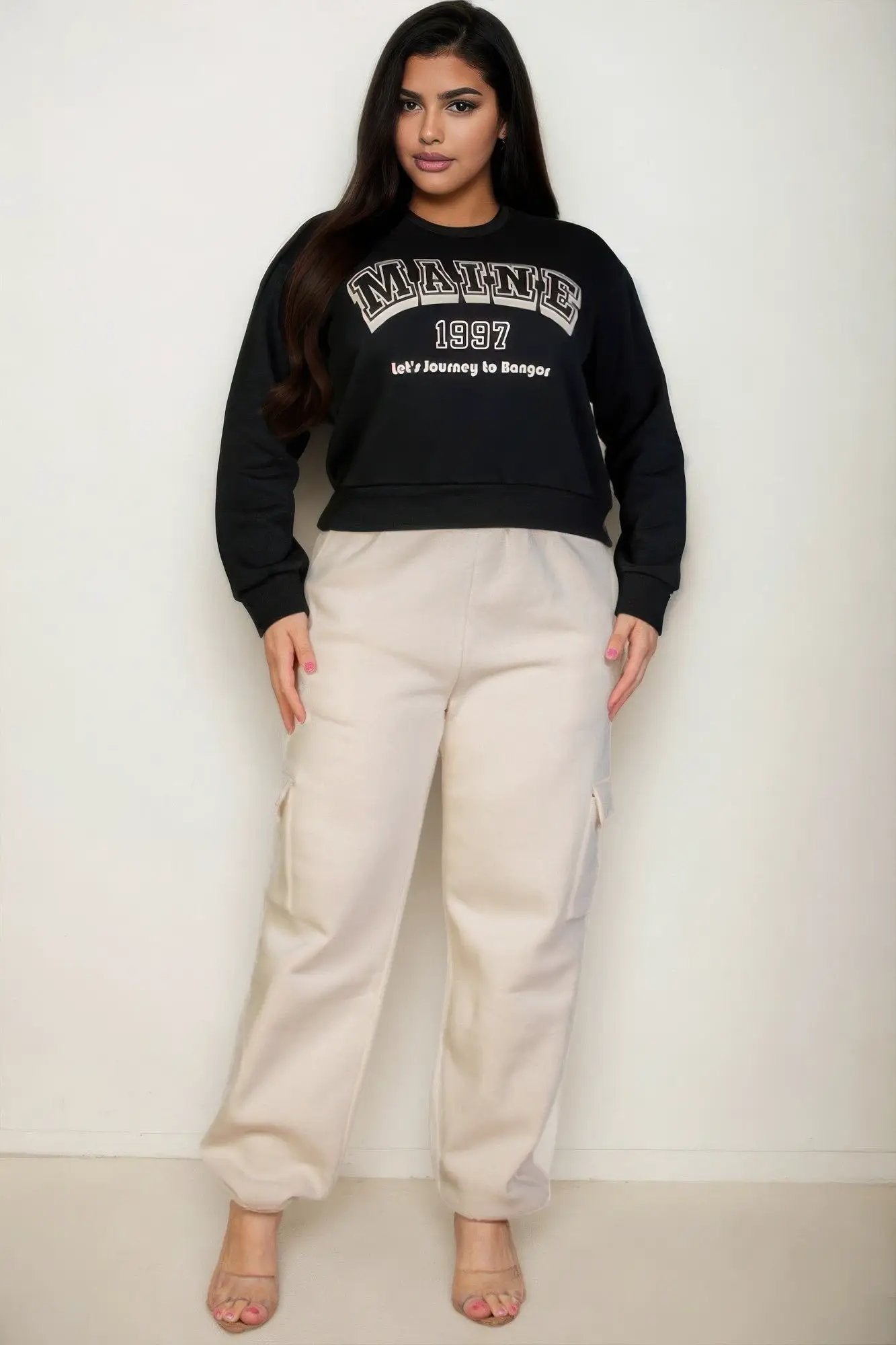 Plus Size Graphic Drop Shoulder Sweatshirt - Image 2