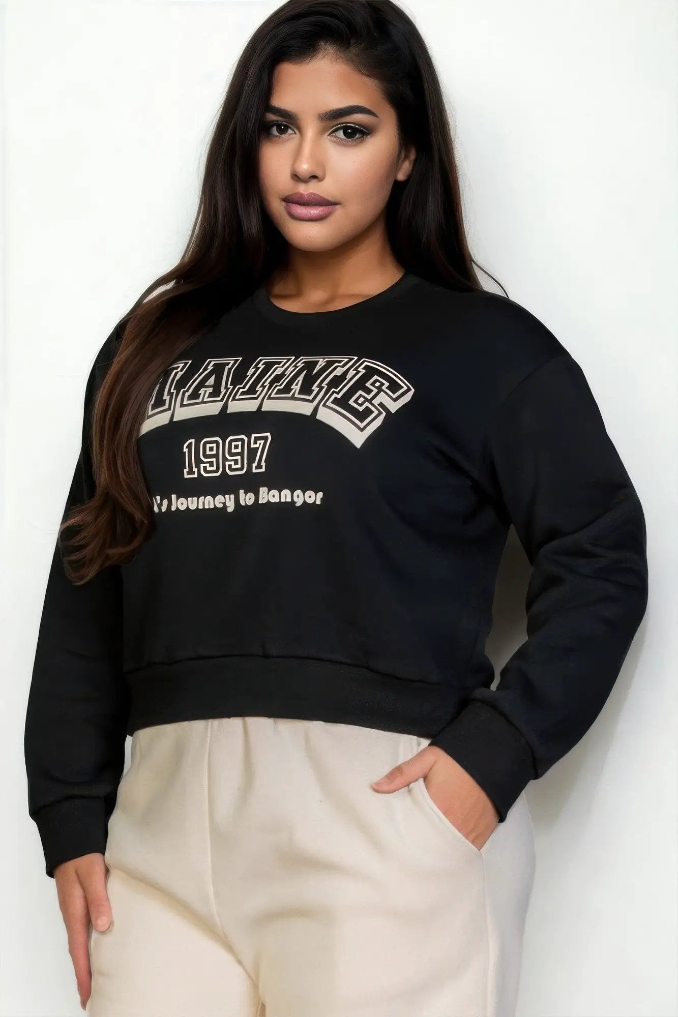 Plus Size Graphic Drop Shoulder Sweatshirt - Image 3