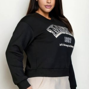 Plus Size Graphic Drop Shoulder Sweatshirt - Image 4