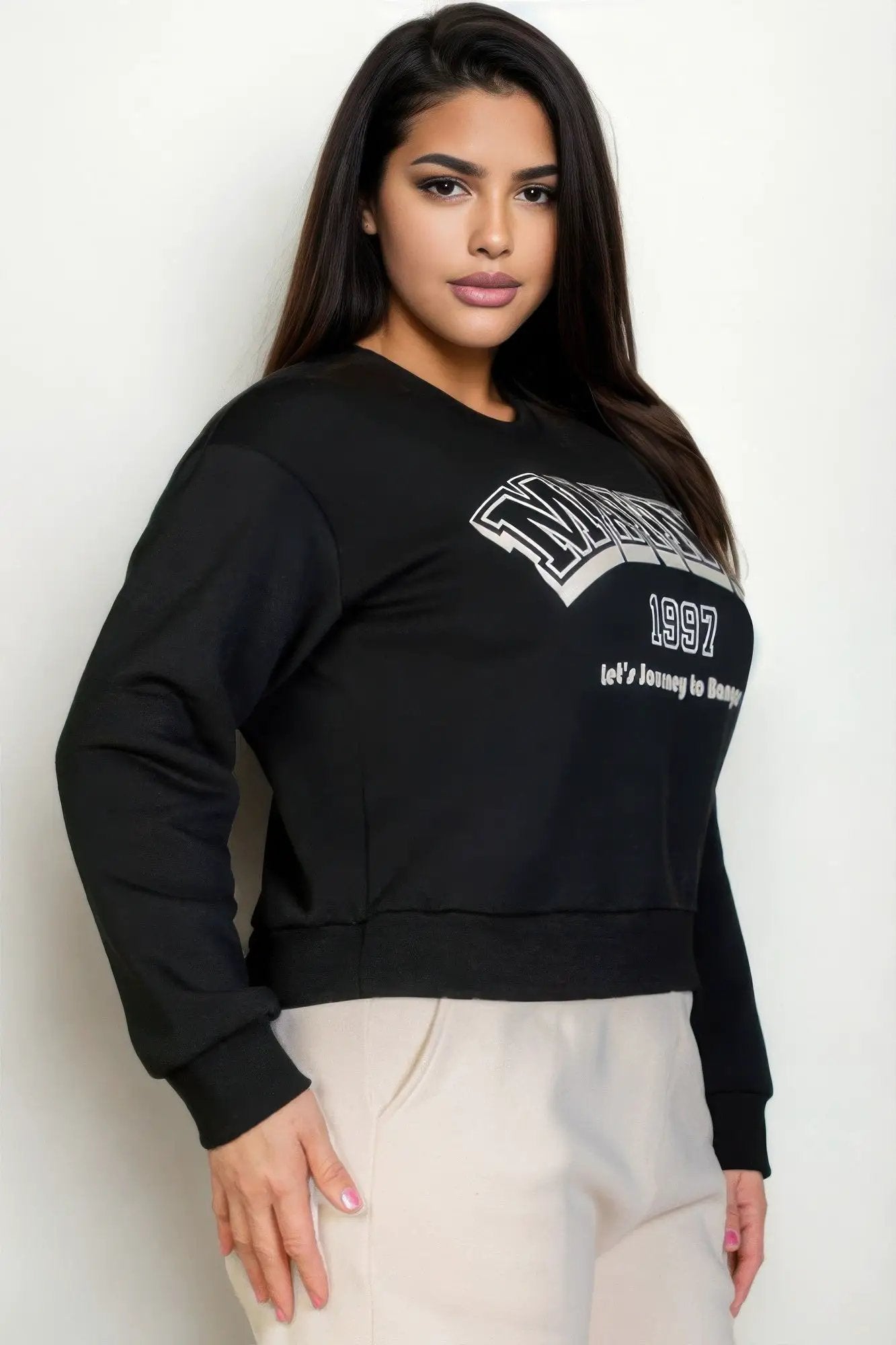Plus Size Graphic Drop Shoulder Sweatshirt - Image 4