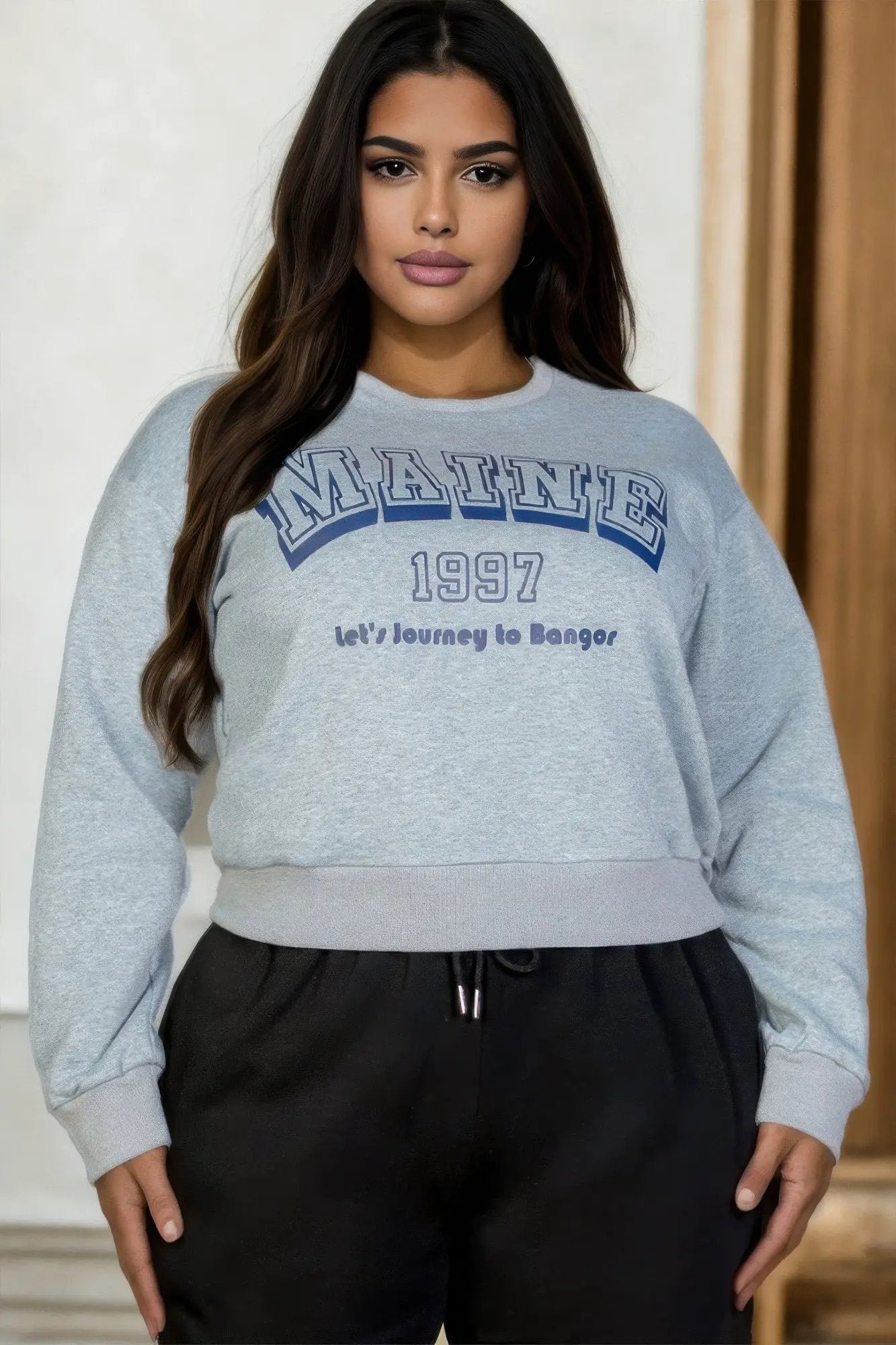 Plus Size Graphic Drop Shoulder Sweatshirt - Image 5
