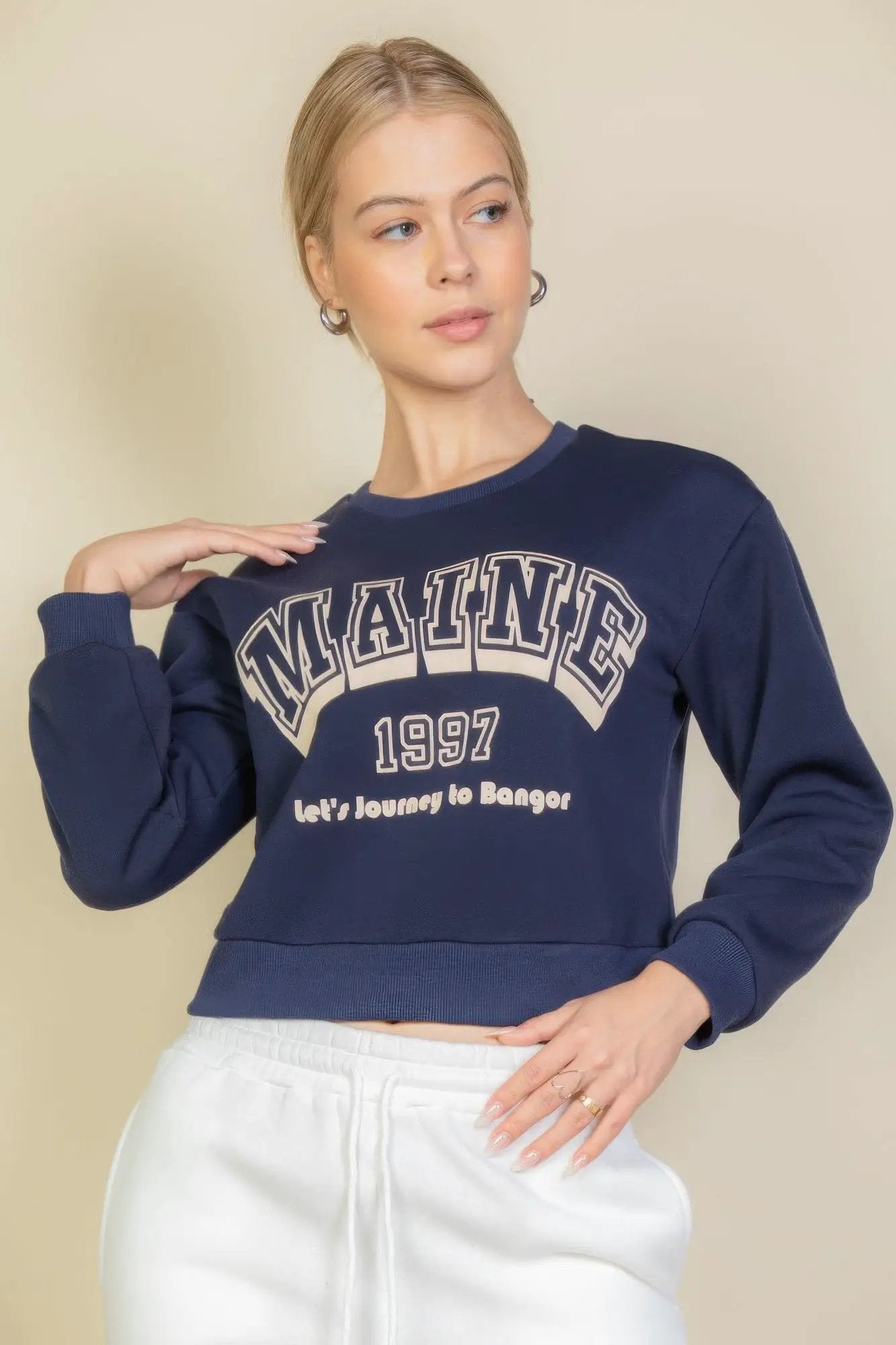 Graphic Drop Shoulder Sweatshirt - Image 1
