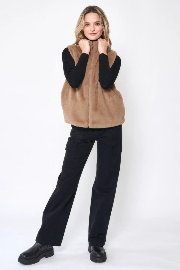 Solid Faux Fur Vest