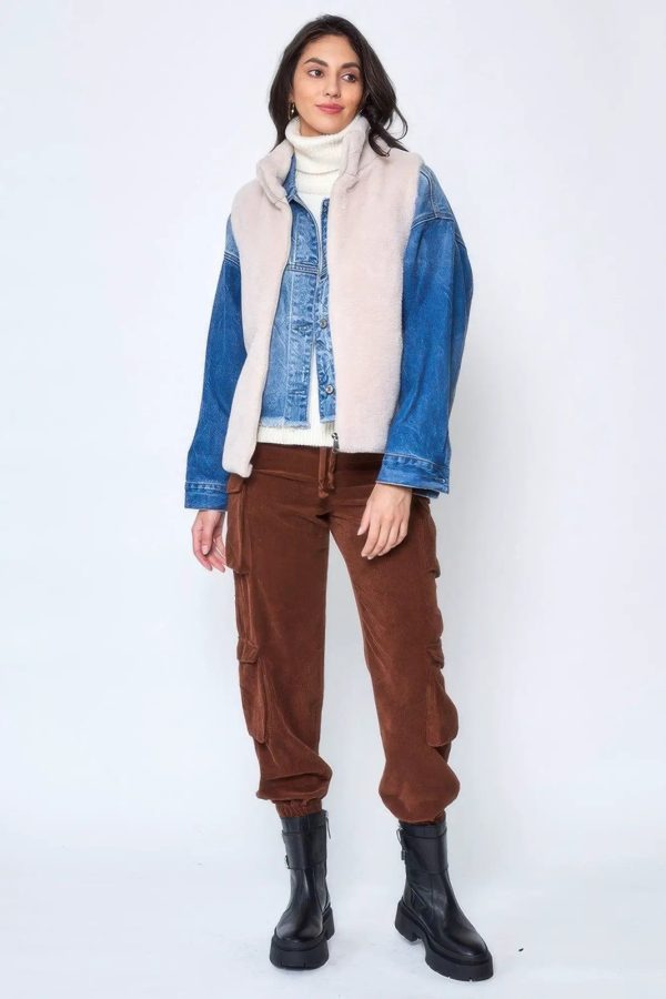 Solid Faux Fur Vest