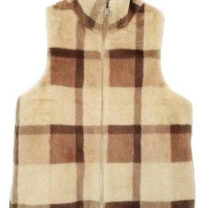 Plaid Faux Fur Vest - Image 7