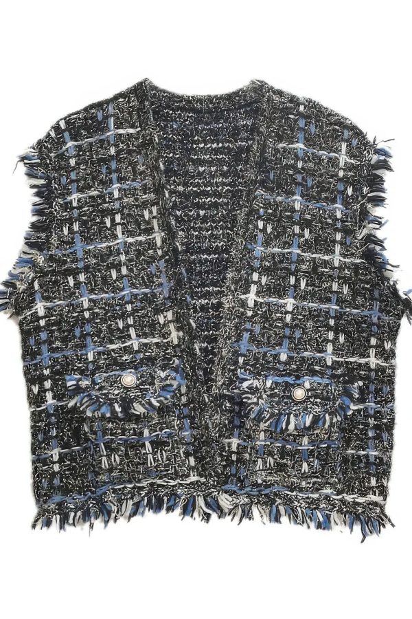 Plaid Tweed Vest
