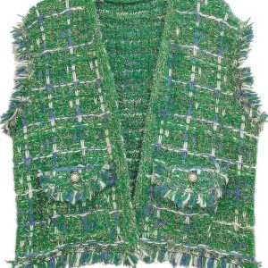 Plaid Tweed Vest - Image 7