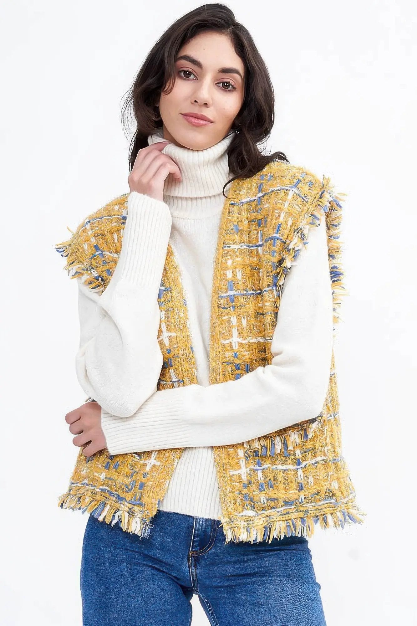 Plaid Tweed Vest - Image 8