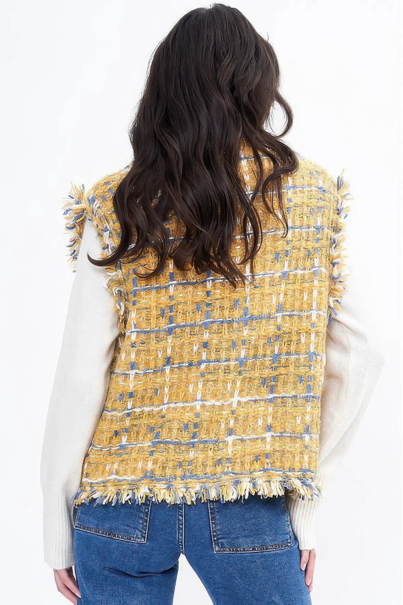 Plaid Tweed Vest - Image 9