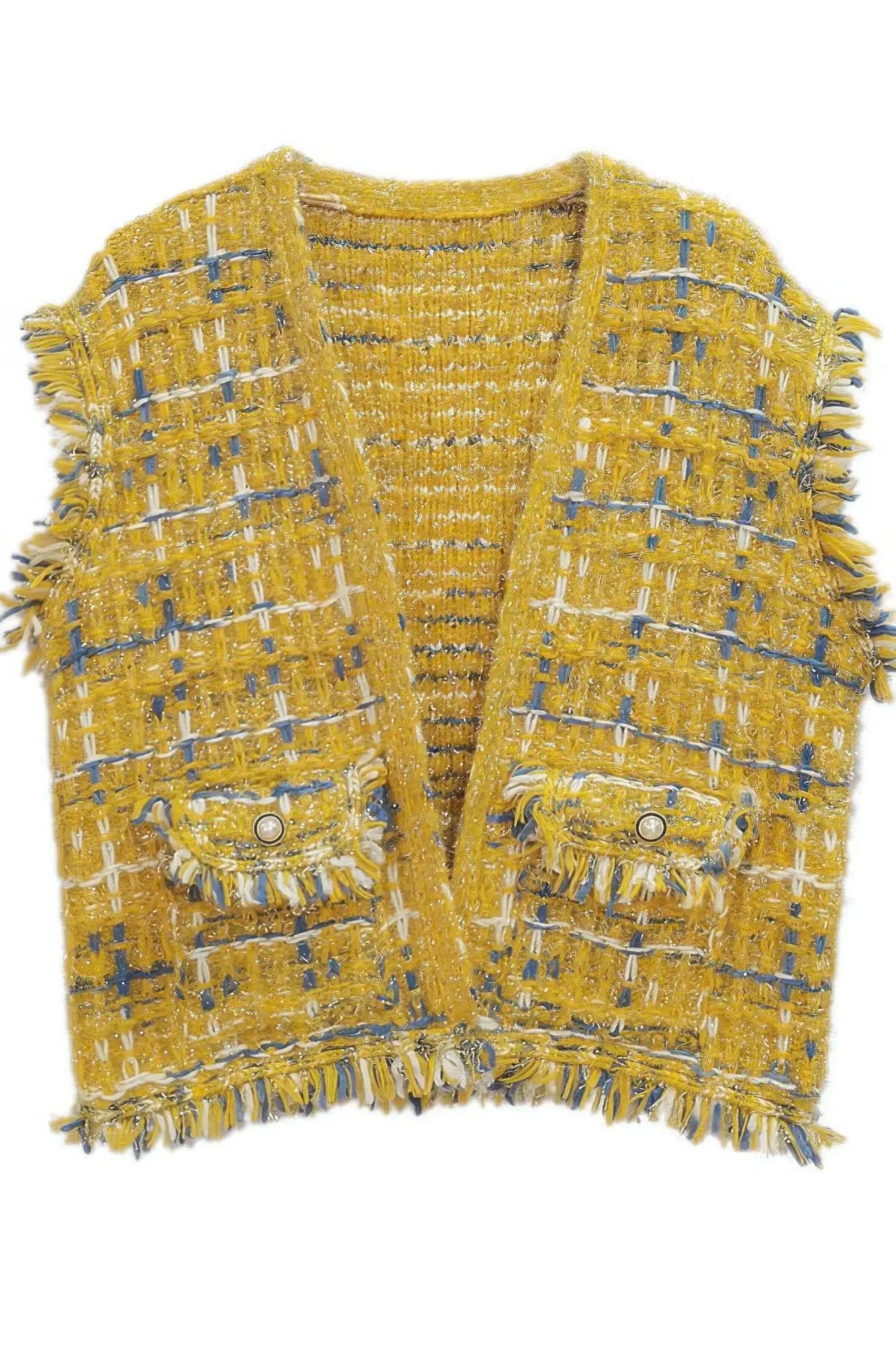 Plaid Tweed Vest - Image 10