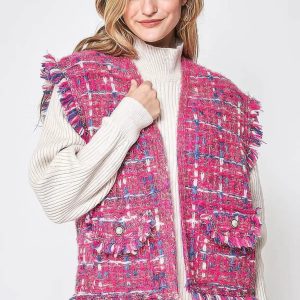 Plaid Tweed Vest - Image 11