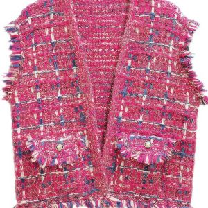 Plaid Tweed Vest - Image 12