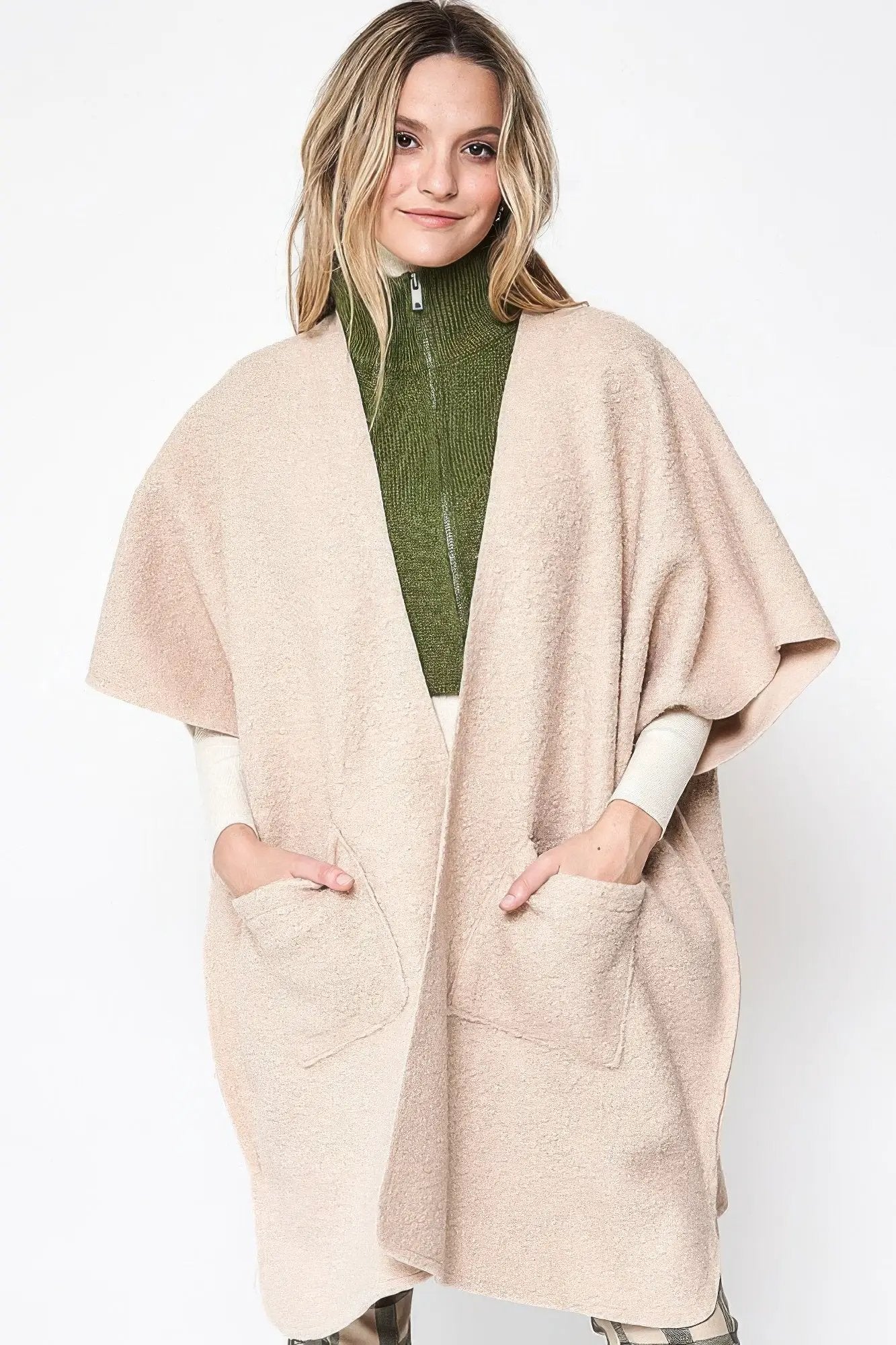 Open Front Pocket Kimono - Image 3