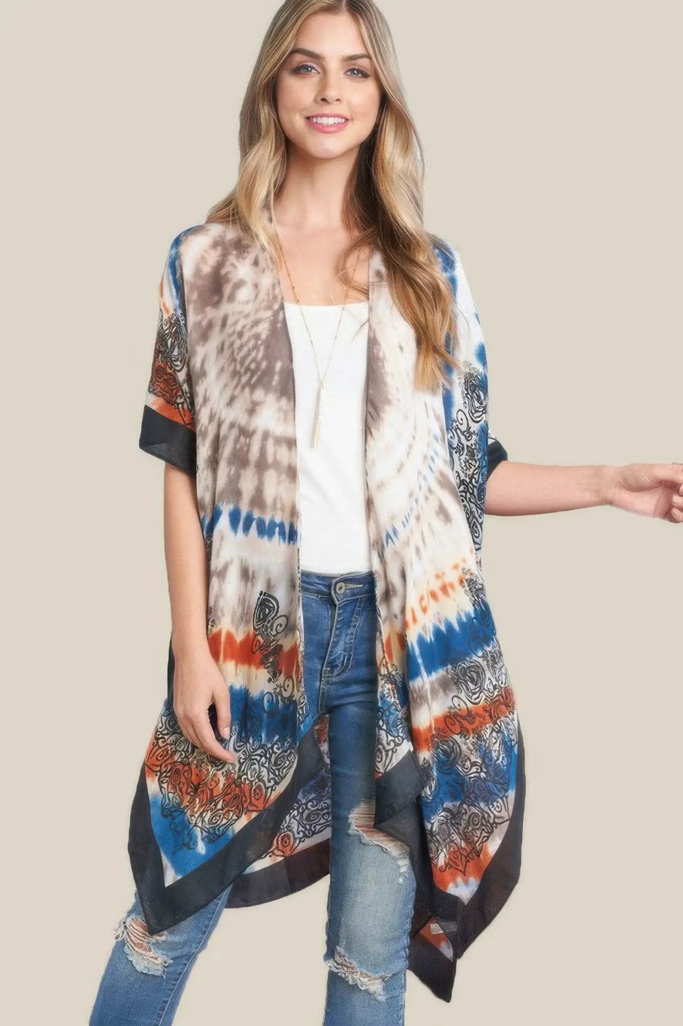 Tie Dye Boho Kimono - Image 1