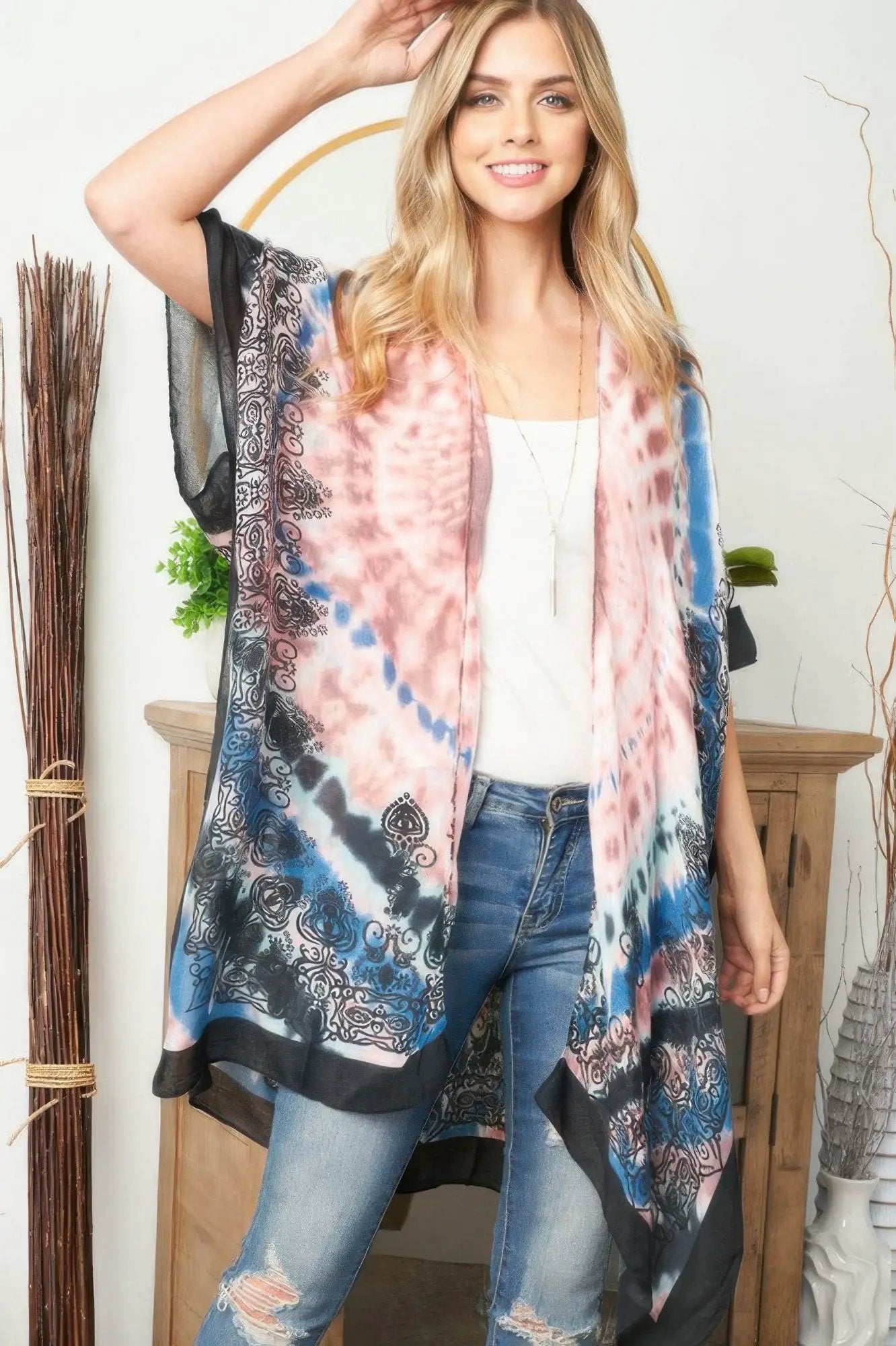 Tie Dye Boho Kimono - Image 8