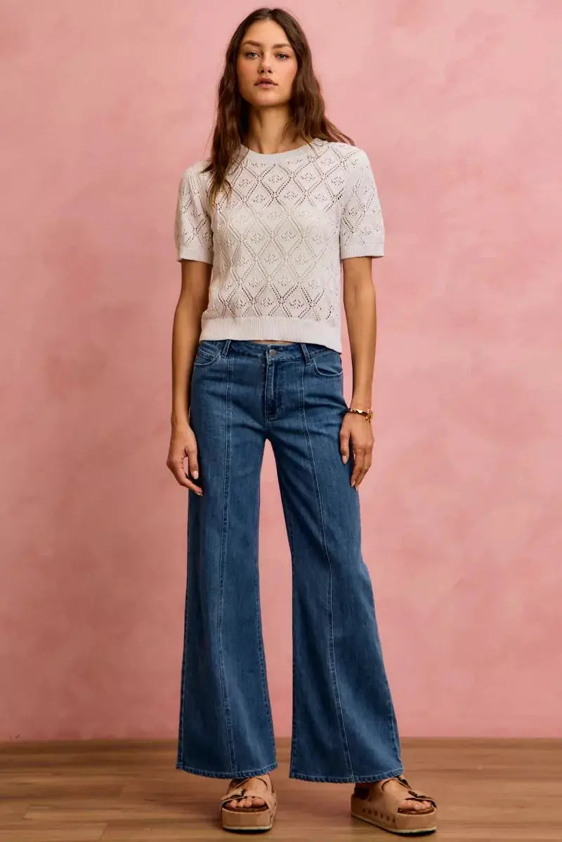 SO ME Seam Detail Mid Rise Stretch Denim Jeans - Image 9
