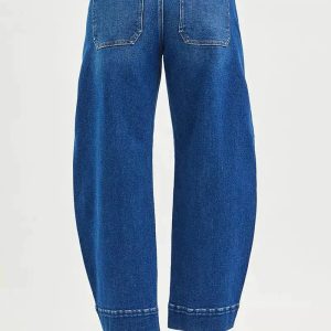RISEN Mid Rise Crop Barrel Jeans - Image 4