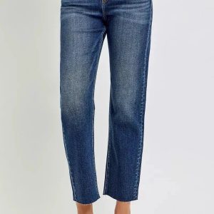 RISEN High Rise Slim Barrel Jeans - Image 3