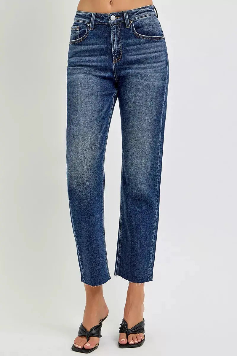 RISEN High Rise Slim Barrel Jeans - Image 3