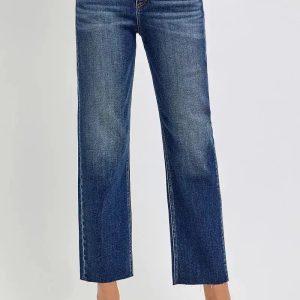 RISEN High Rise Slim Barrel Jeans - Image 1