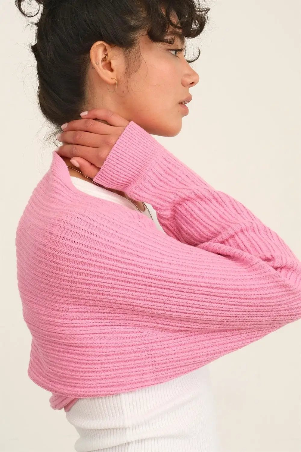 HYFVE Ribbed Knit Bolero Cardigan - Image 5