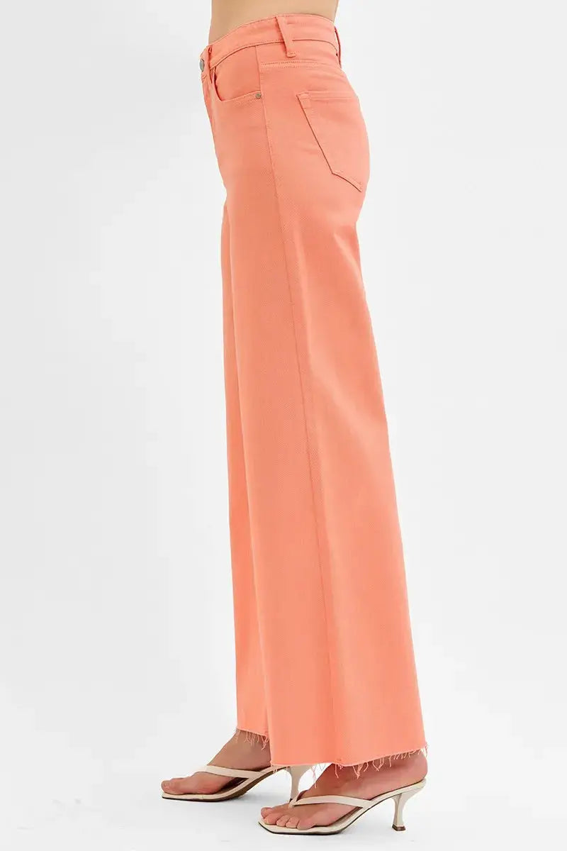 RISEN Full Size Tummy Control High Rise Wide Leg Palazzo Jeans Plus Size - Image 4