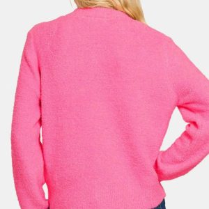 Zenana Button Down Long Sleeve Sweater Cardigan - Image 2