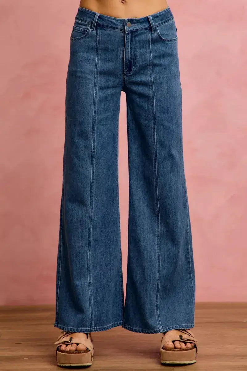 SO ME Seam Detail Mid Rise Stretch Denim Jeans - Image 7