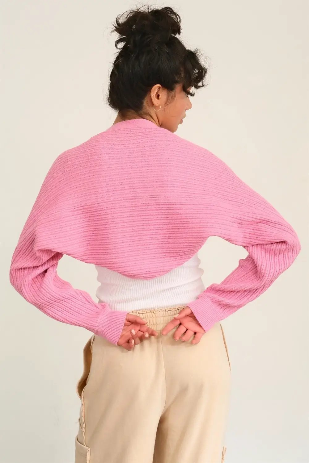 HYFVE Ribbed Knit Bolero Cardigan - Image 2