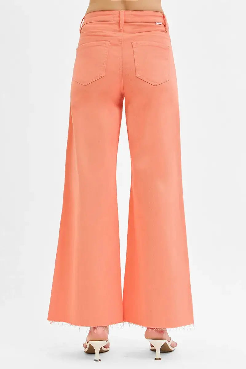 RISEN Full Size Tummy Control High Rise Wide Leg Palazzo Jeans Plus Size - Image 5
