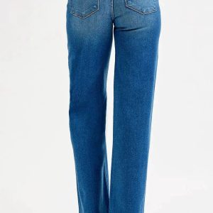 RISEN Full Size Mid Waist Fit Boyfriend Knee Distressed Jeans Plus Size - Image 5