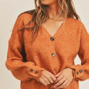 MABLE Long Sleeve Button Down Sweater Cardigan - Image 1